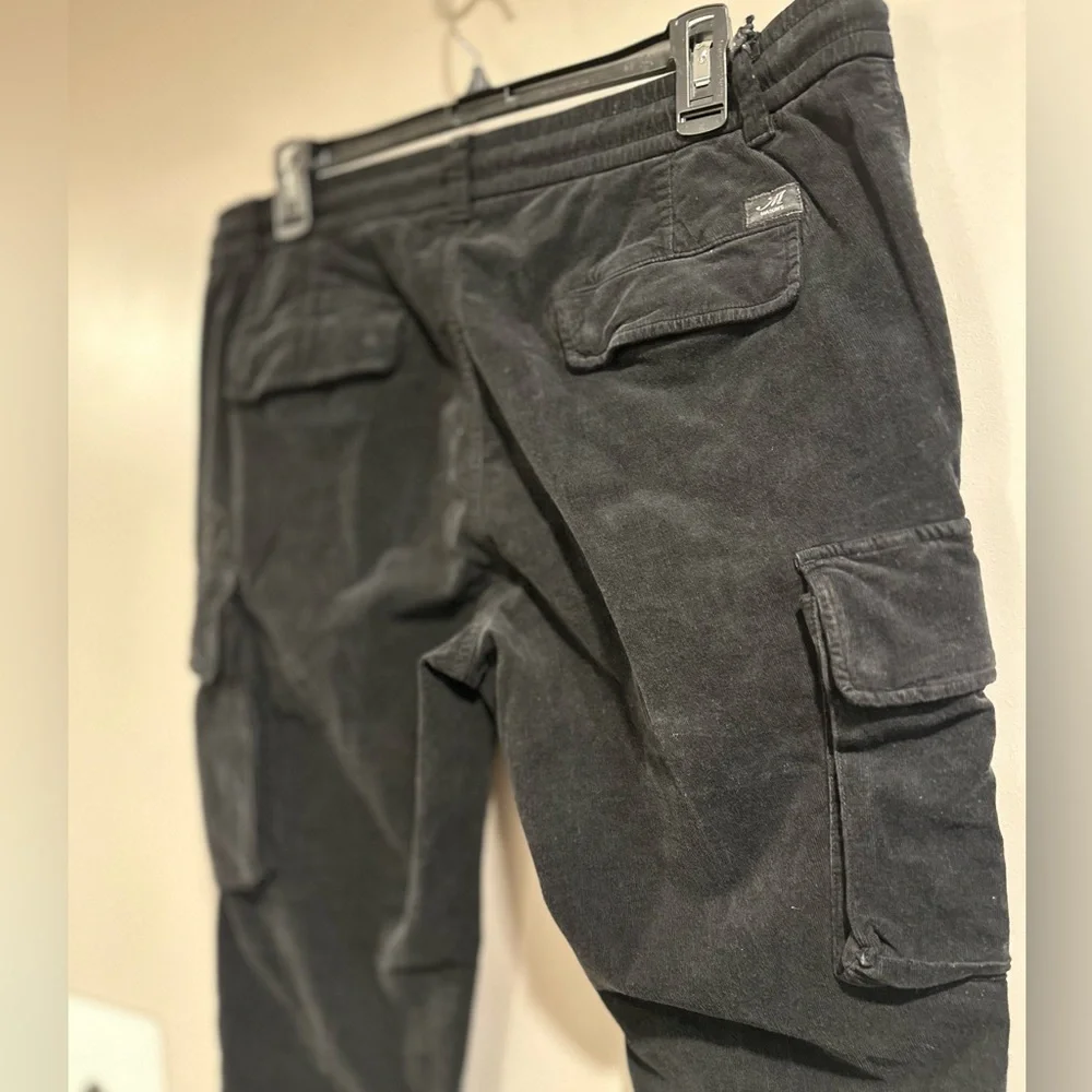 Mason's Forte Dei Marmi Men’s Black Corduroy Chile Jogger Cargo Pants Size52 NWT